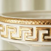 Large central piece Italian pottery in the style of Gianni Versace from the 1970s.