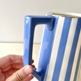 Large Fox Trott Sarreguemines coffee pot in art deco earthenware, 1930s vintage