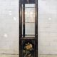 Vitrine chinoise vintage avec miroir, décor fleurs et oiseaux