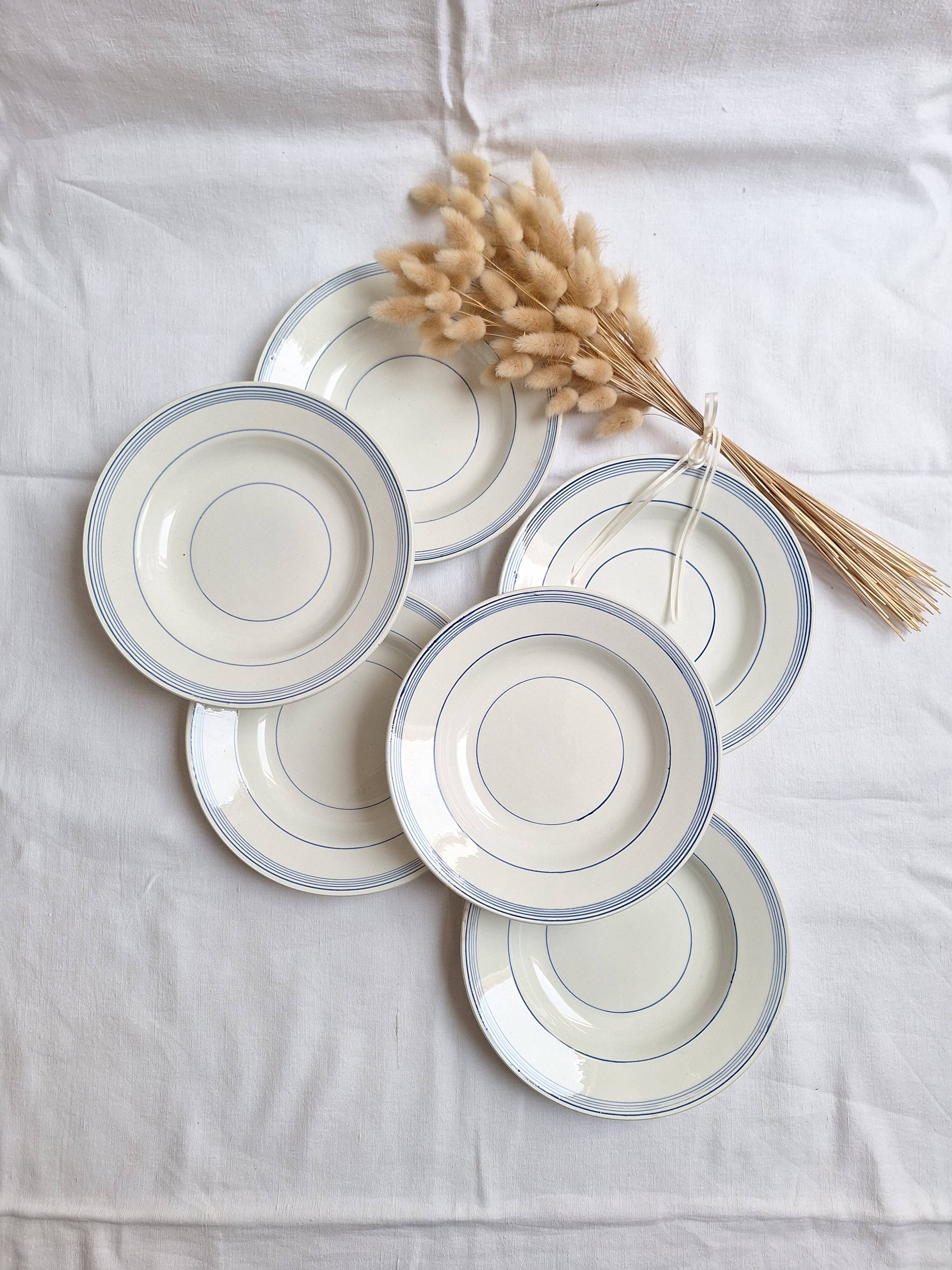 Deep plates / Salad plates St Amand blue
