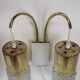 1970s Pair of Two Wall Lamps with Glass Shades, Germany