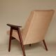 Vintage armchair design by J. Smidek mid century modern design chair tissu beige