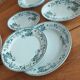 Set of 5 pieces in Belgian porcelain Boch Frères Kéramis model Rosa