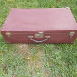 Vintage burgundy suitcase