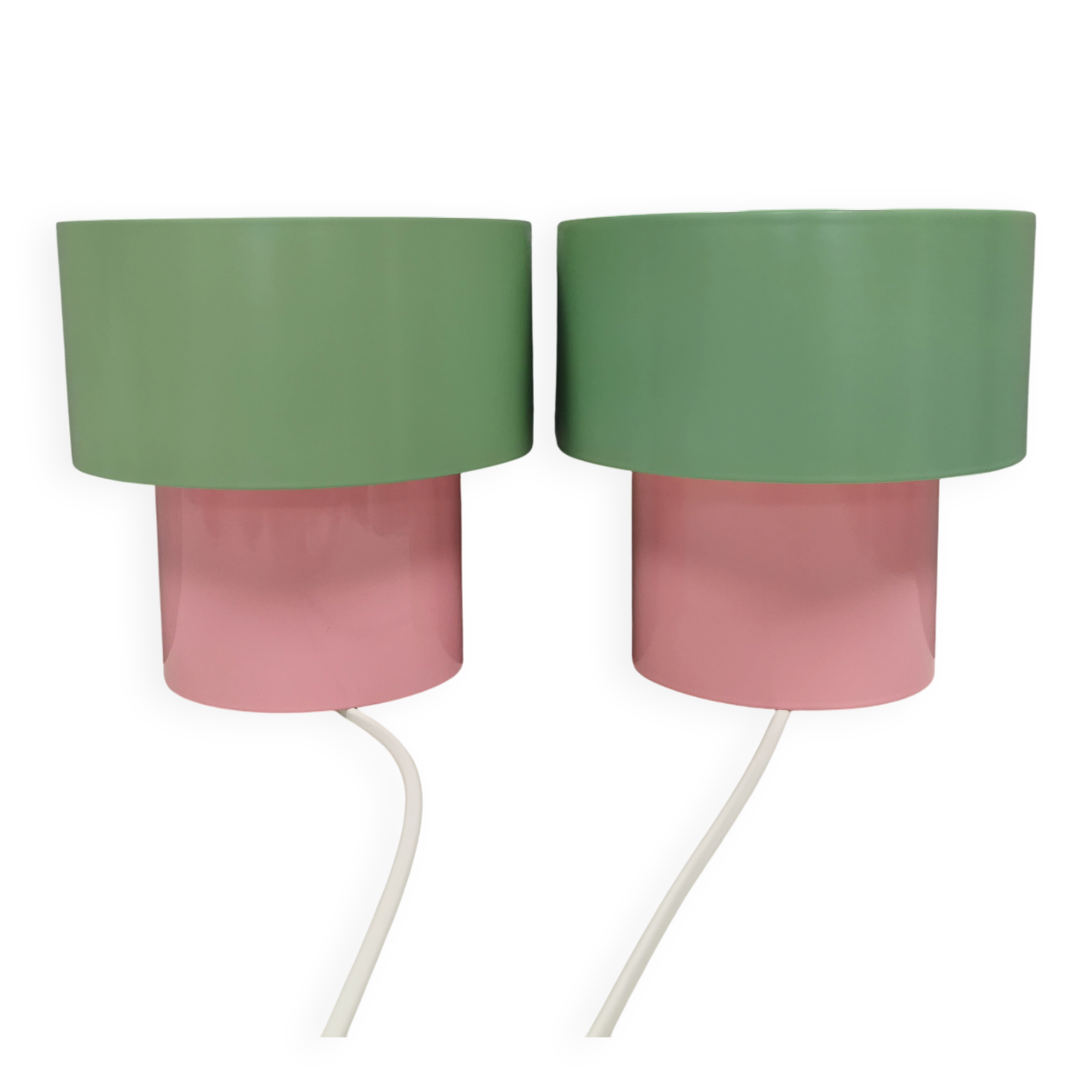 A set of refurbished retro wall lamps from IKEA from the 1980s-90s.