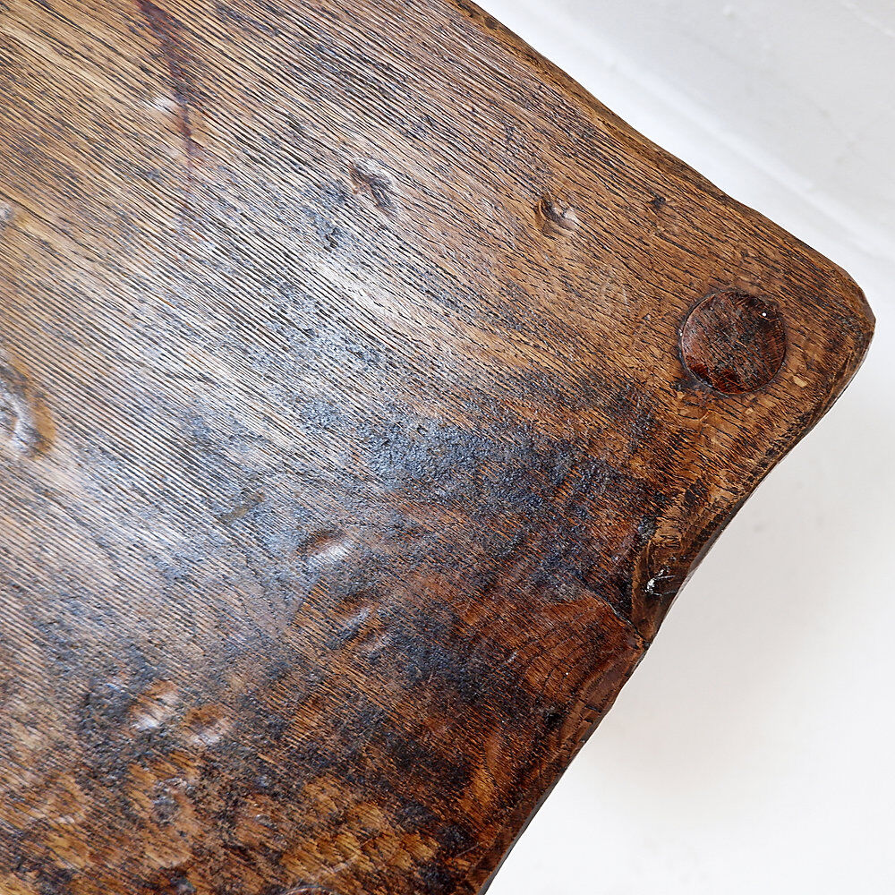 Tables de chevet ou table d'appoint rustiques en bois massif de style mid-century