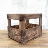 Old Vintage wooden locker box for 12 bottles