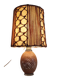 Table lamp in caning and rope - 1960s/70s