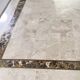 Square coffee table from the 70s - 80s in stone and brass marquetry