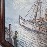 Vintage signed oil painting and unique artwork by Florence Wilkins Furst