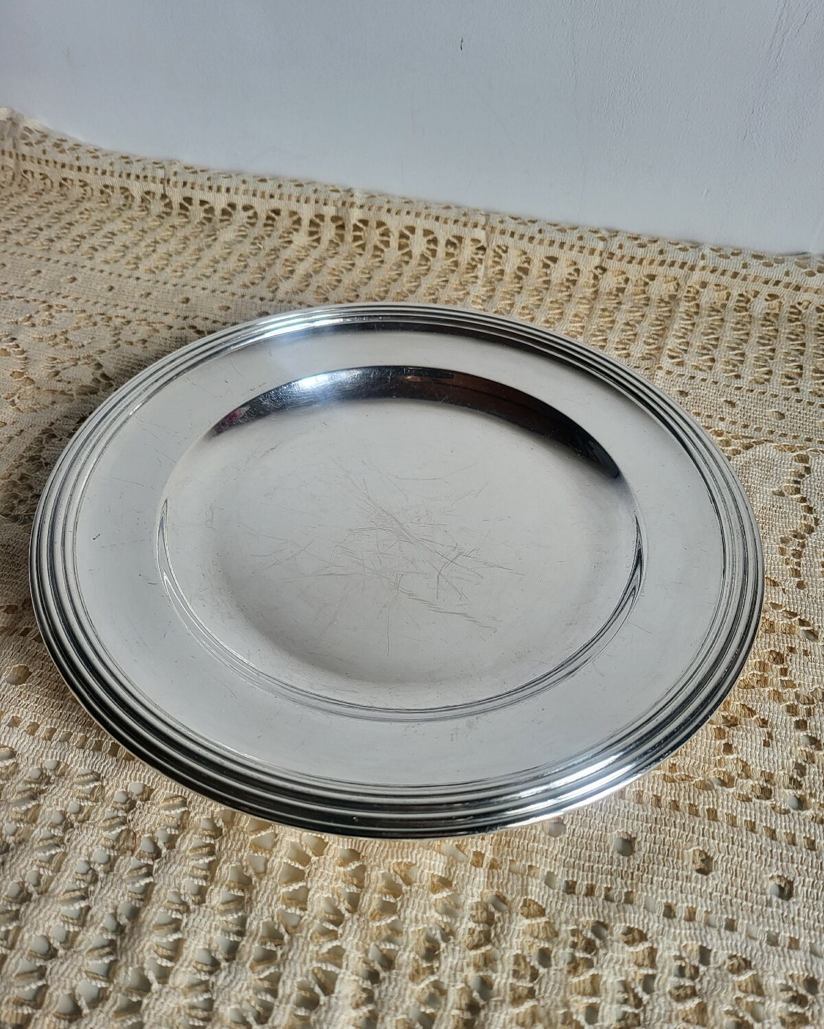 CHRISTOFLE Round Plate in silver-plated metal