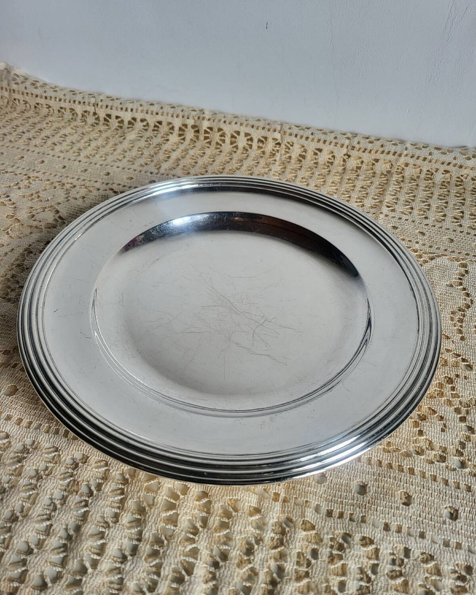 CHRISTOFLE Round Plate in silver-plated metal