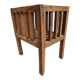 Antique rack storage basket walnut wood storage or toy bin