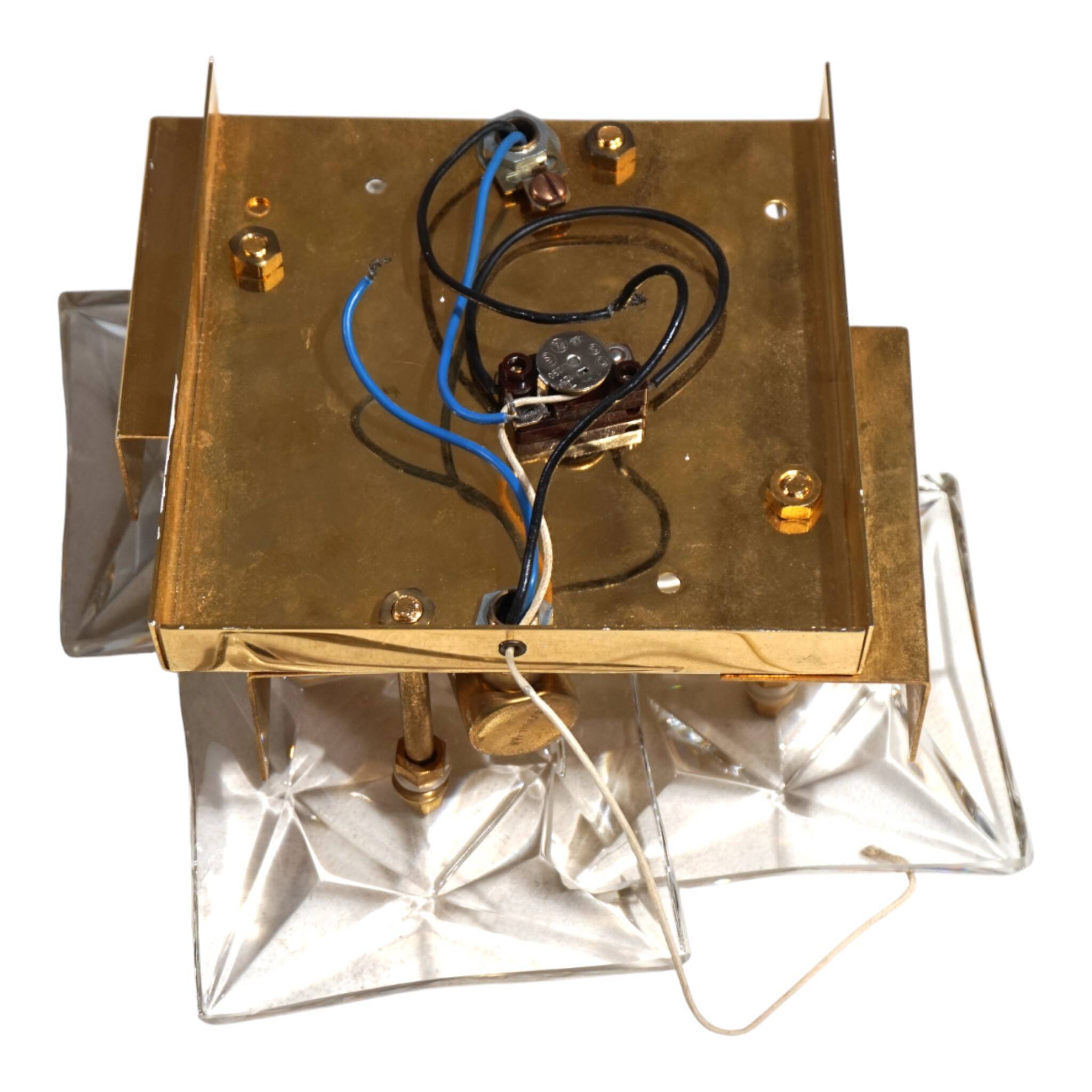 Set of 2 Kinkeldey Hollywood Regency crystal wall lamps, 1970