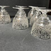6 stamped Baccarat Lulli wine glasses