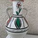 Pair of amphora vase, vintage artisanal and oriental pottery