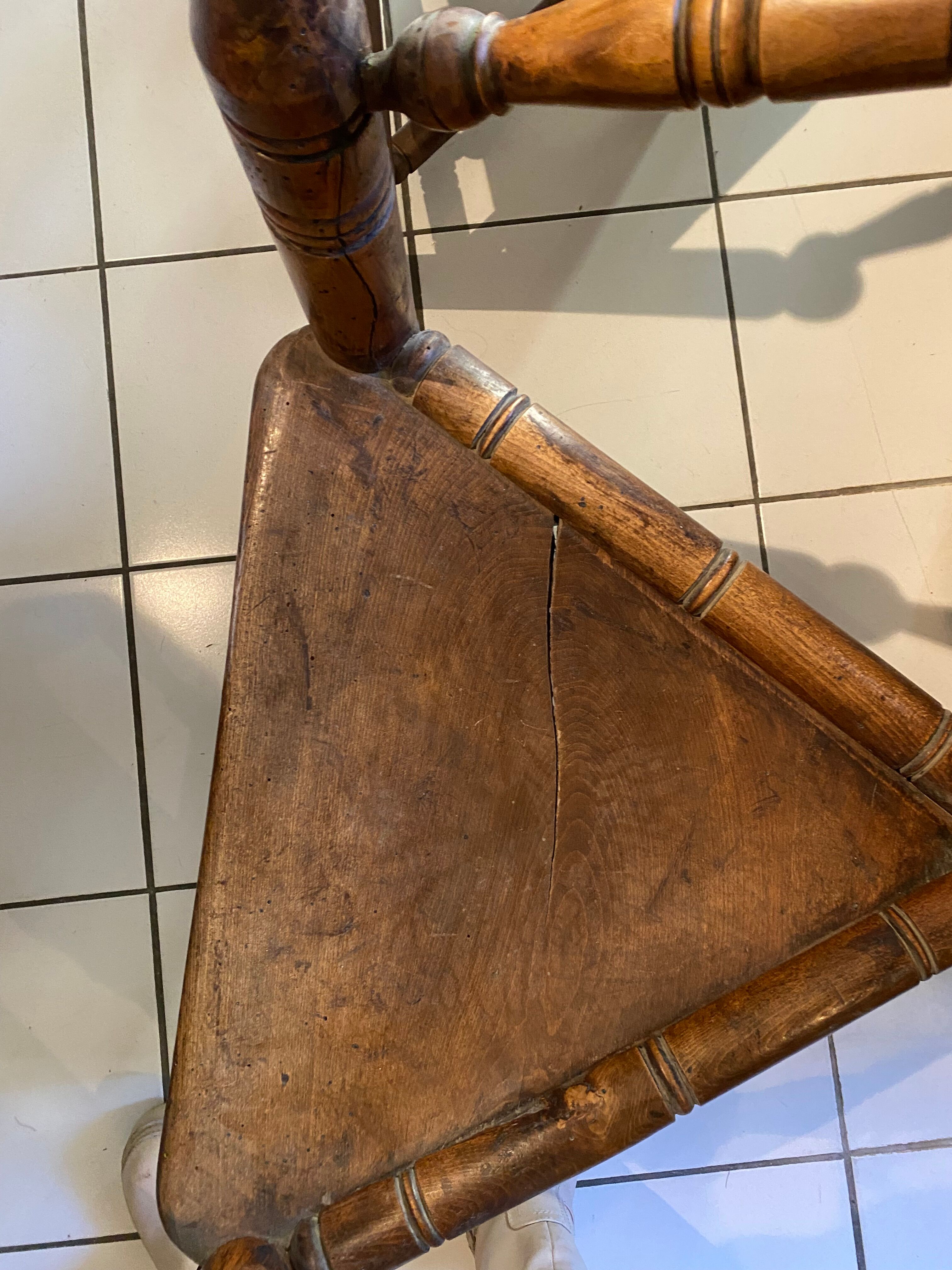 Pair of tripod turner chairs