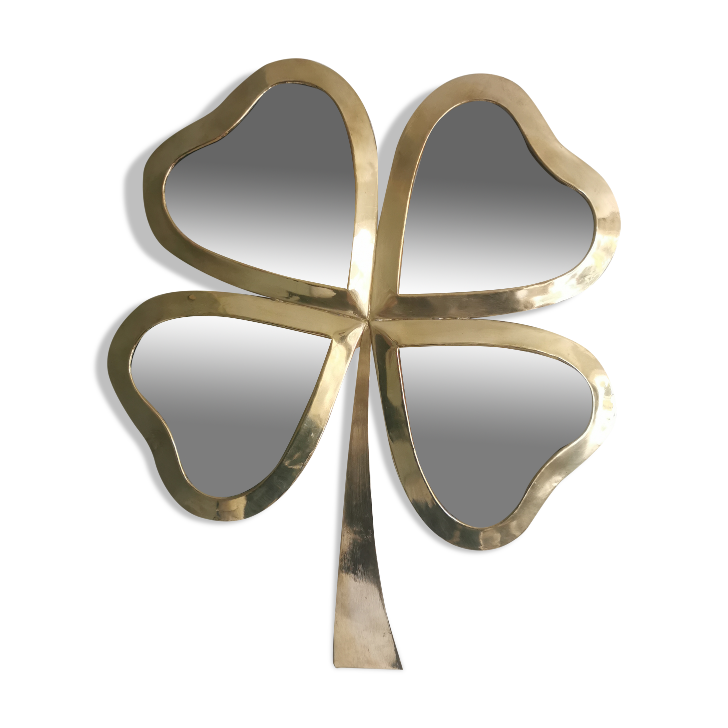 Mirror brass clover  39x46cm