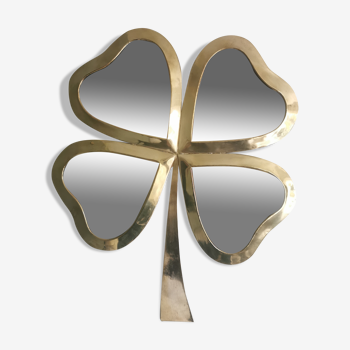 Mirror brass clover  39x46cm