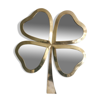 Mirror brass clover  39x46cm