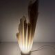 Vintage 1970 Athéna lamp by Georgia Jacob, draped in light salmon - 50 cm