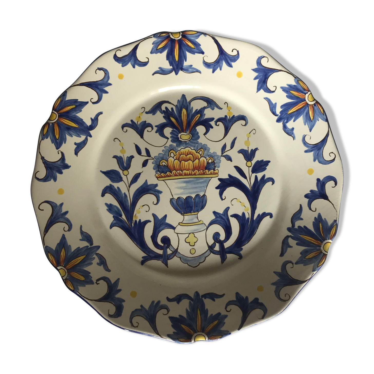 Rouen's ancient earthenware plate