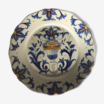 Rouen's ancient earthenware plate