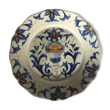 Rouen's ancient earthenware plate