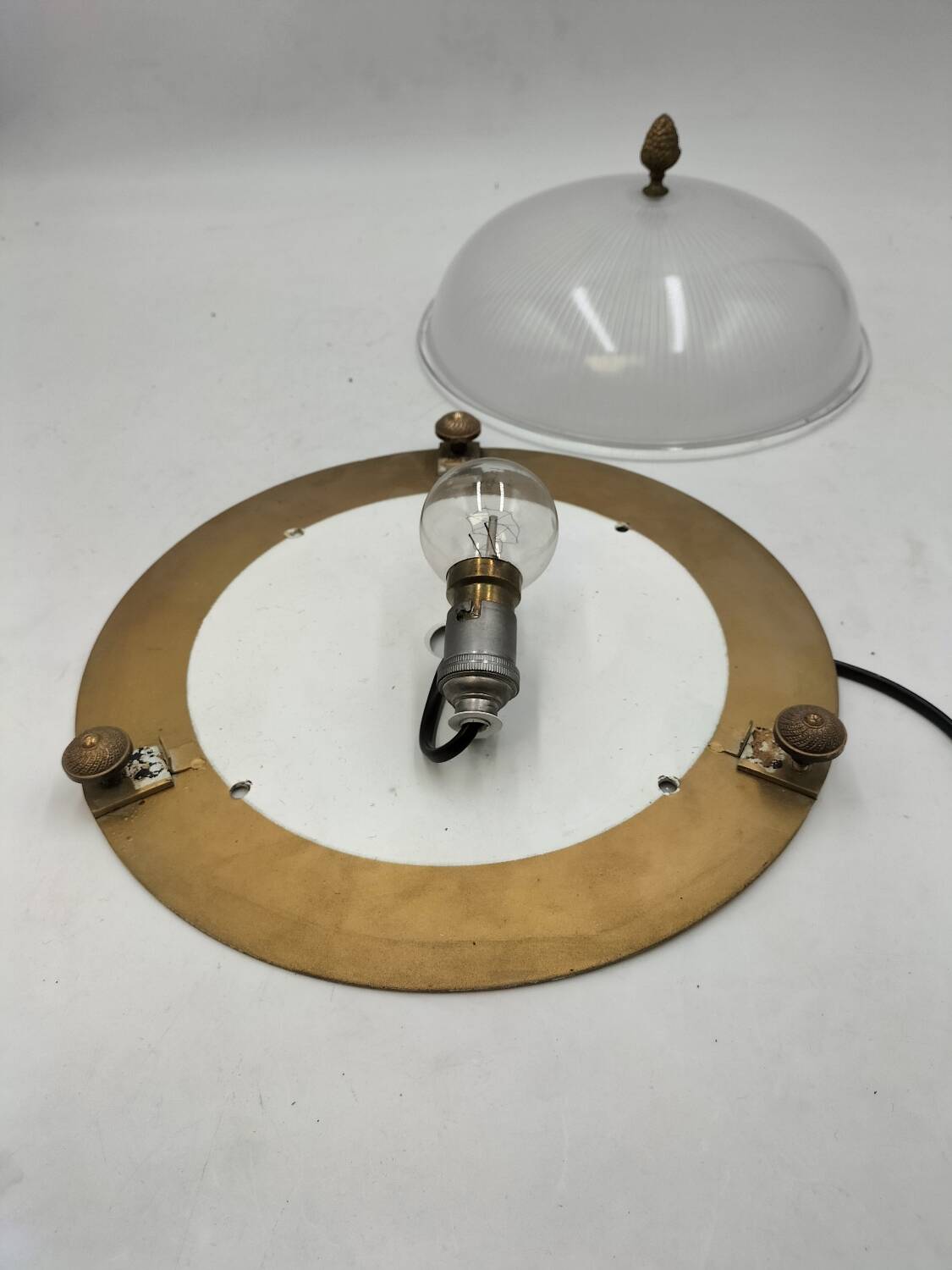 Holophane glass ceiling light