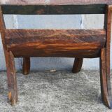 Brutalist folk art bench