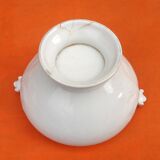 Soupière ancienne   Porcelaine blanche à décor de feuilles de chêne