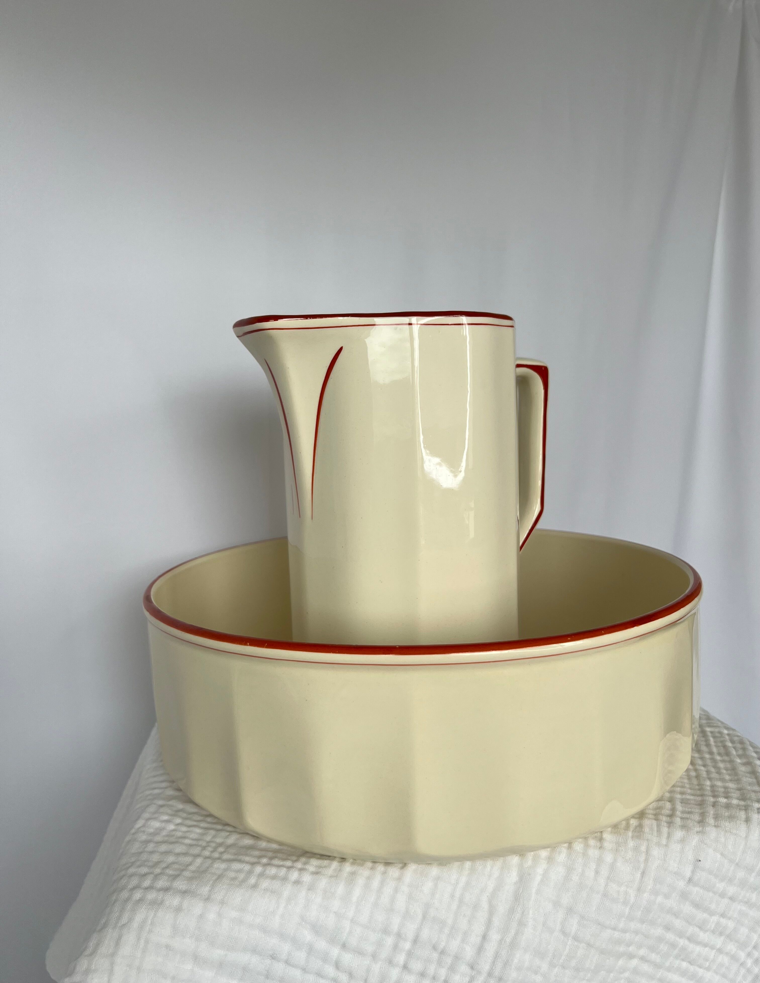 Ensemble Toilette Moulin Des Loups – Coupelle à éponge Et Porte-brosse – Céramique Blanche