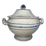 France, Fretel earthenware soup tureen with apple, 19th century