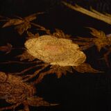 Maison Baguès bamboo brass Chinese lacquered small coffee table 1950s