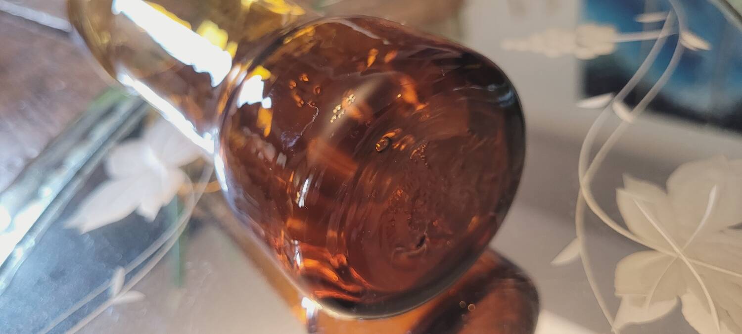 Amber glass vase, 1970s