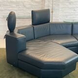 Leather Modular Sofa Set by Rolf Benz 1990s