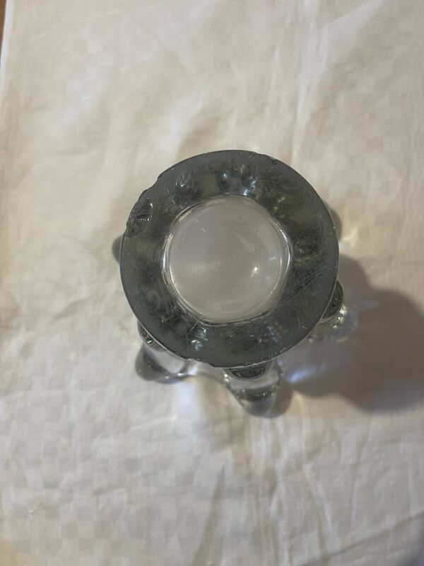 Vase « girafe » en cristal – Cristallerie de Vannes – 26,5 cm