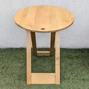 Table pliante design “Suzy” Adrian Reed bois blond vintage 80