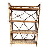 Etagère en rotin vintage