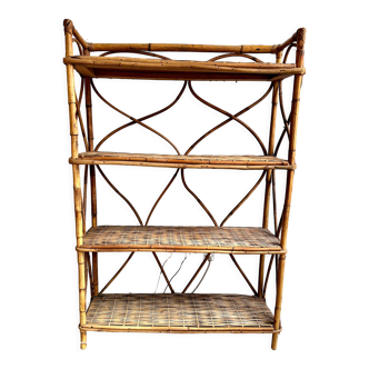 Vintage rattan shelf
