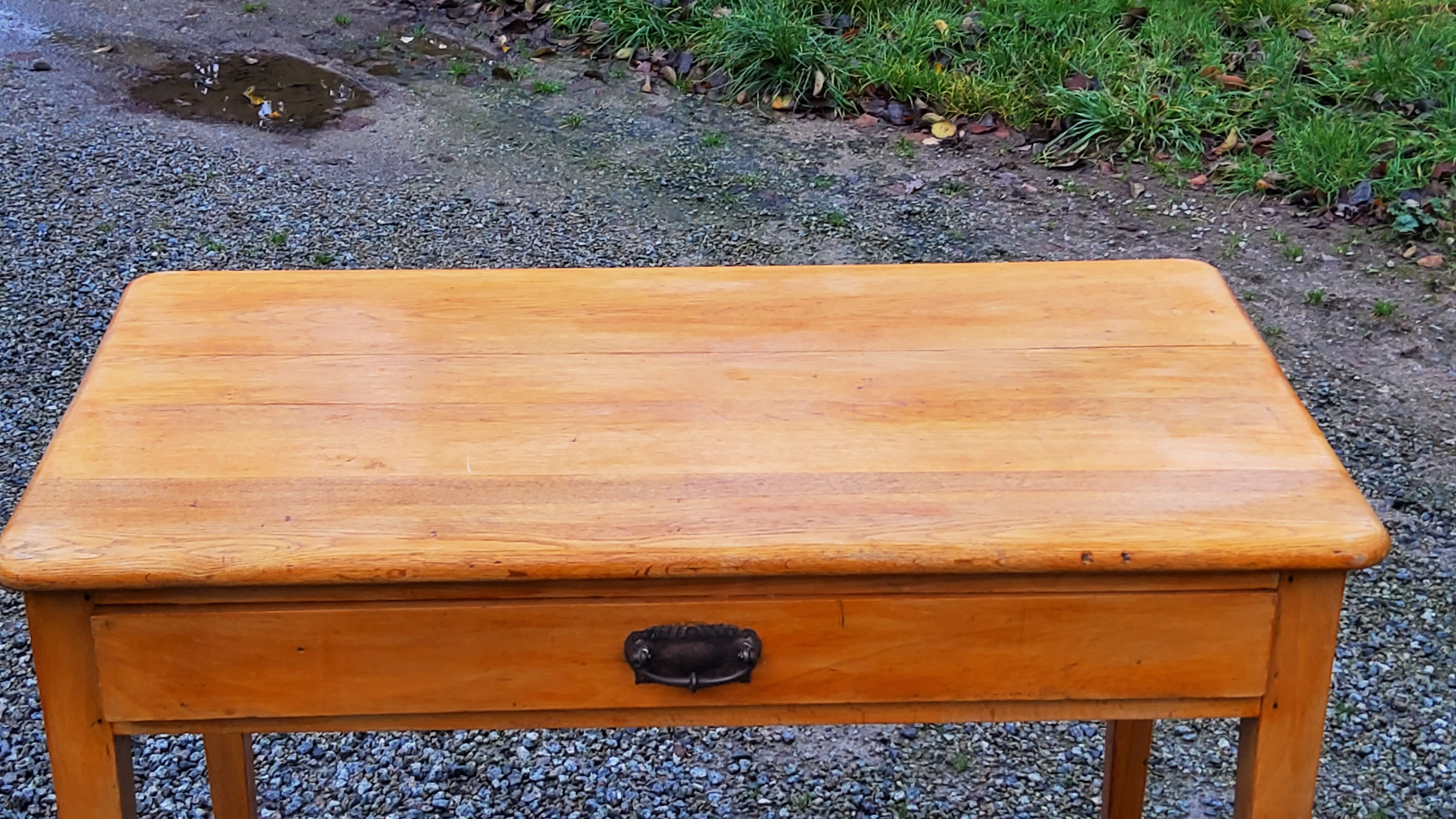 Writing table oak desk feet bobbins from the 50s