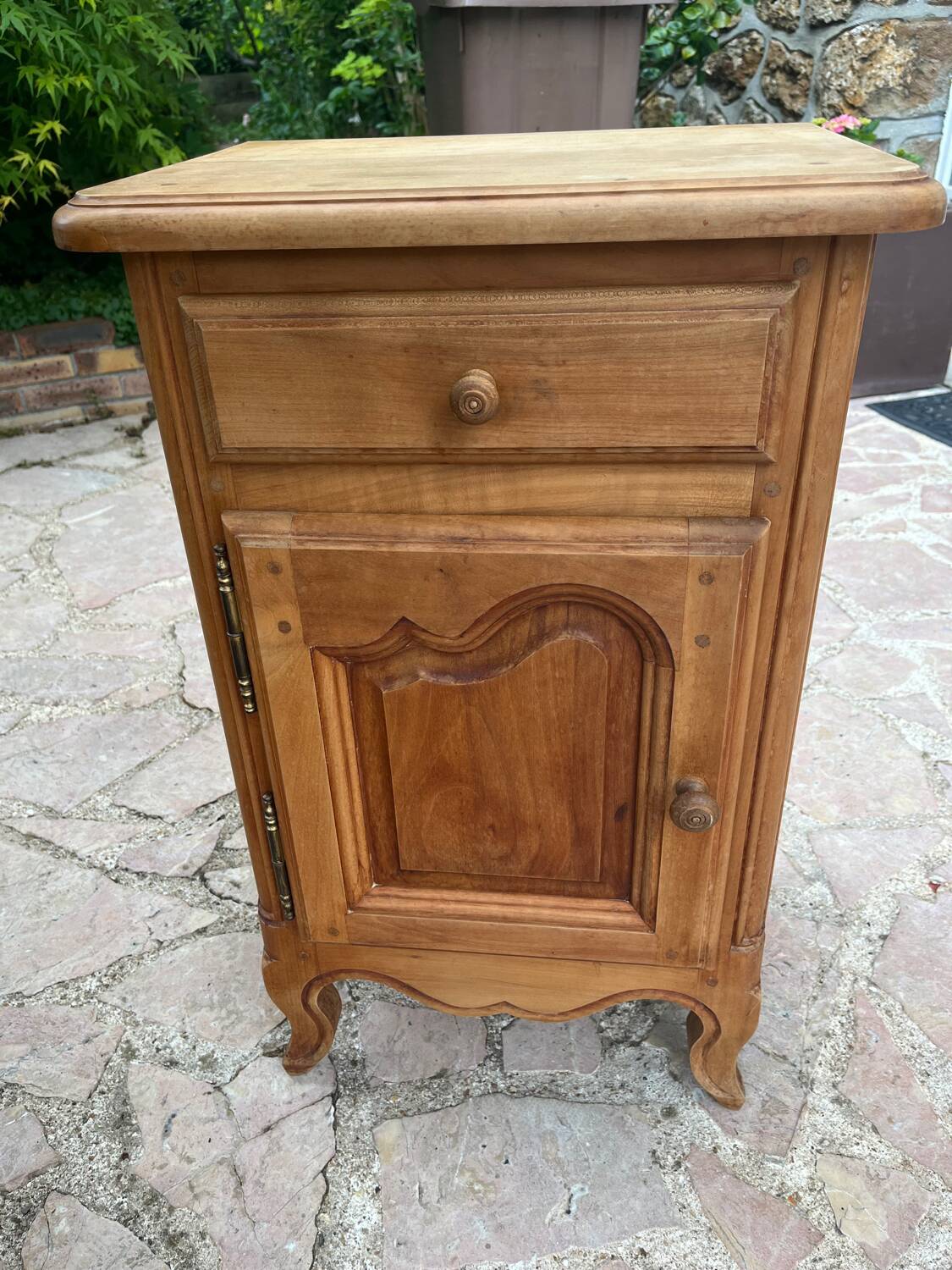 Vintage solid wood bedside table