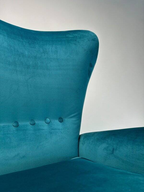 Mid-Century Modern Italian ISA Velvet Chair, 1950s