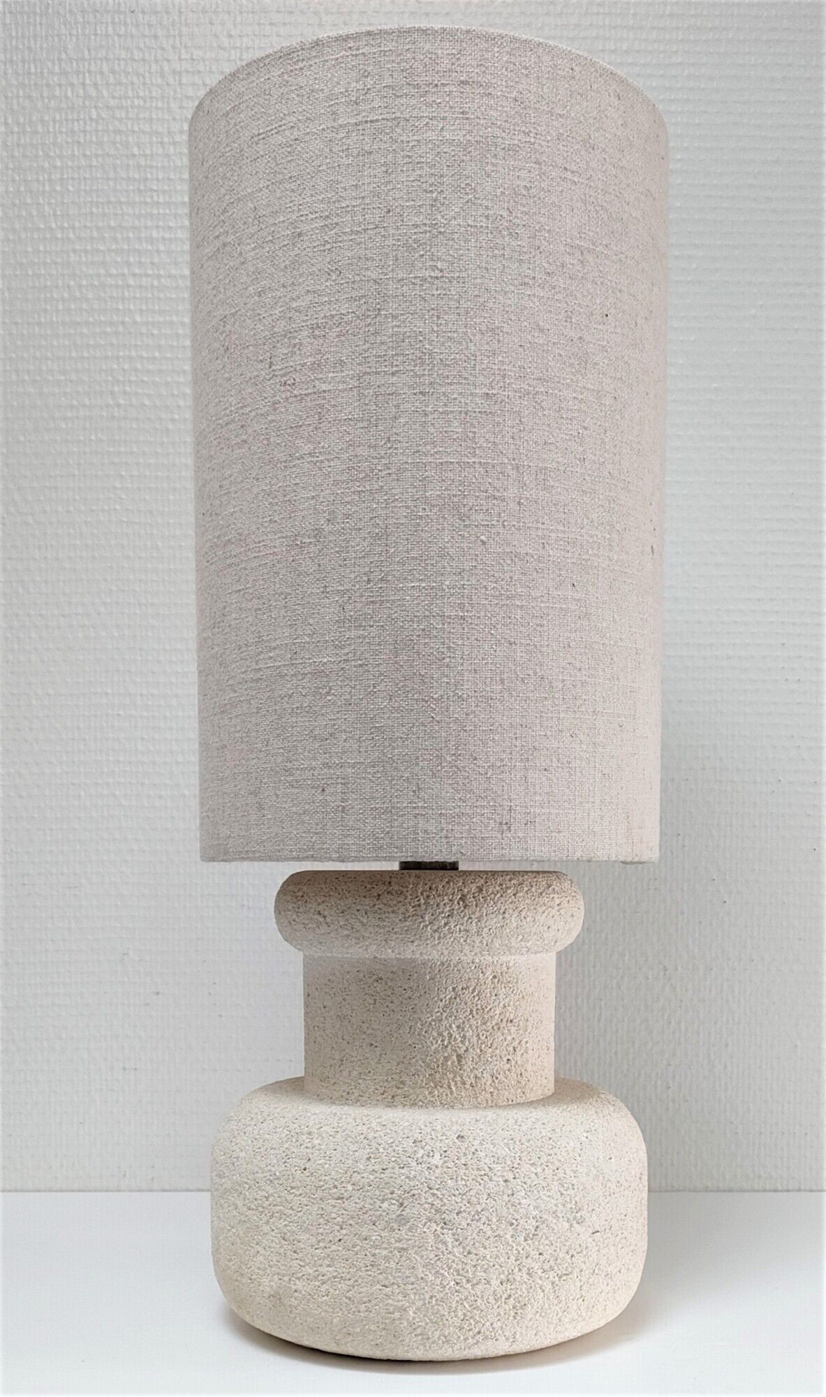 Sculptural lamp foot in natural stone design 70s