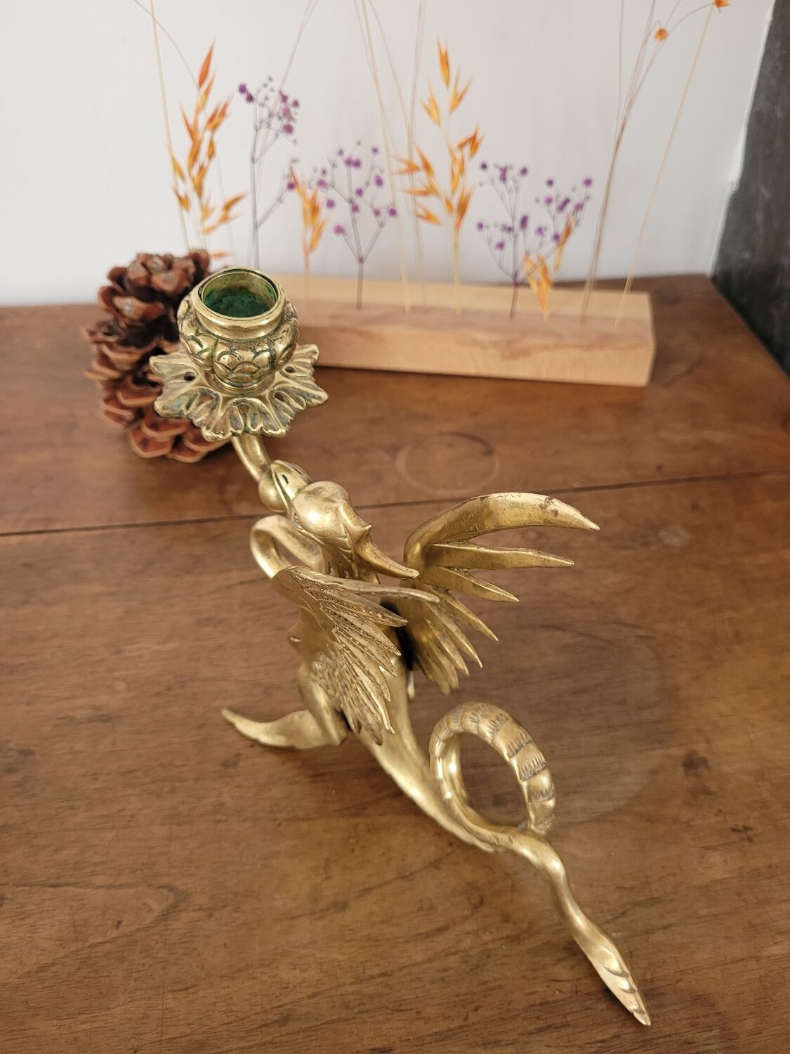 Bronze chandelier dragon no. 2