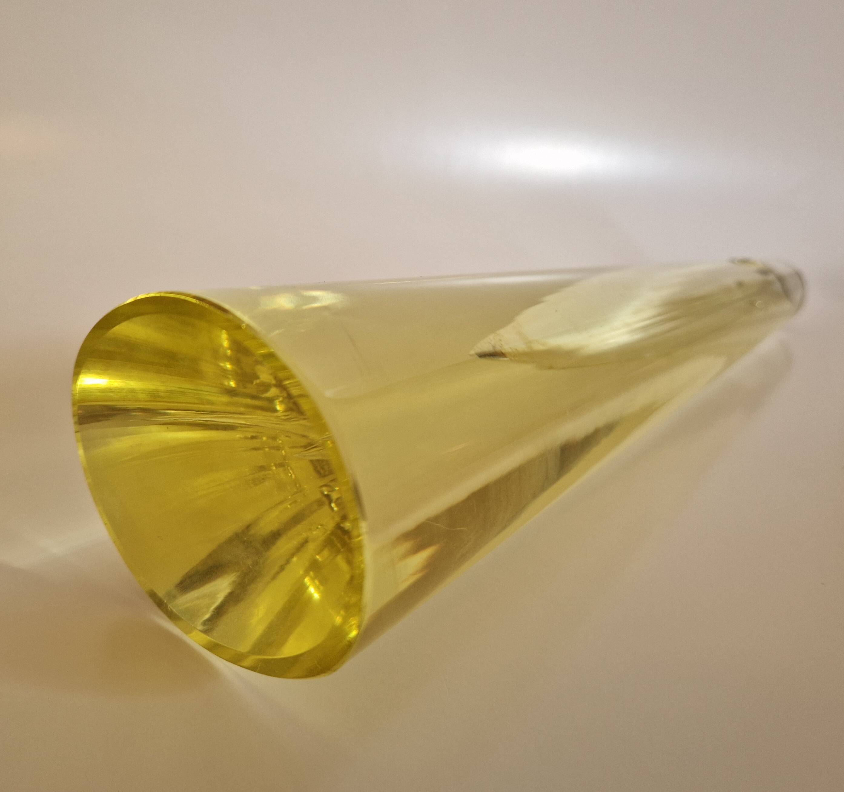 Bohemian soliflore vase, citrine glass