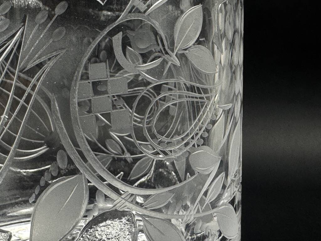 Crystal vase by Bjorn Wiinblad for Rosenthal, limited edition numbered 63/100