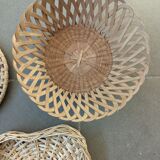 Wall compositions of 7 wicker baskets
