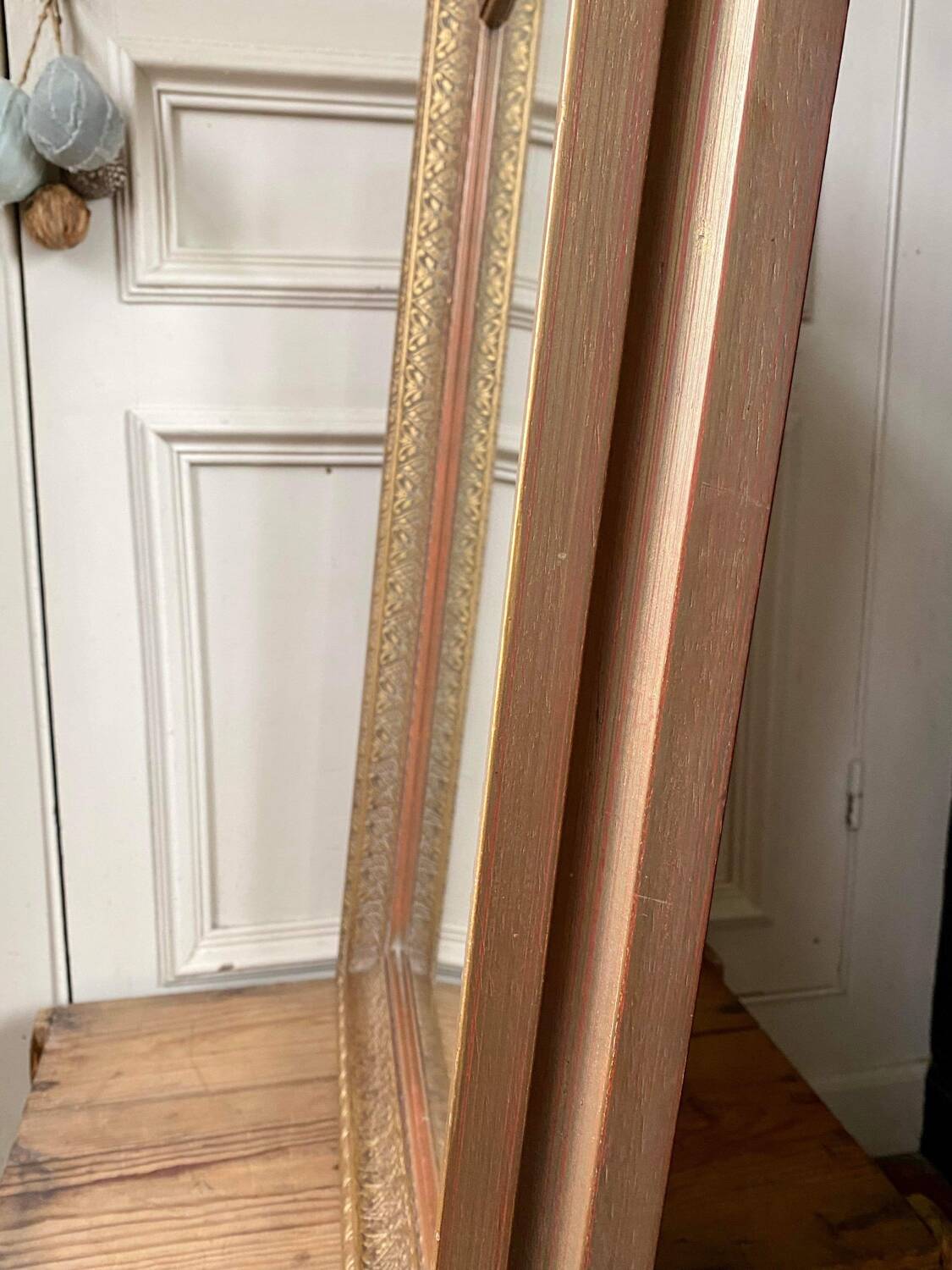 Large gilded wood mirror