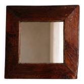 Vintage Spanish brutalist mirror, 1970s.